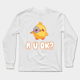 R U OK?: Cute Duckling Detective Long Sleeve T-Shirt